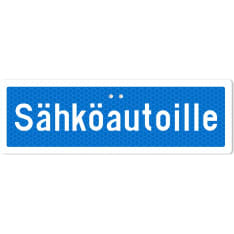 Sekure 3mm 50x16cm alumiinikyltti "Sähköautoille"