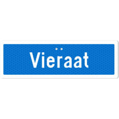 Sekure 3mm 50x16cm alumiinikyltti "Vieraat"