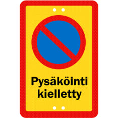 Sekure 2mm 20x30cm alumiinikyltti "Pysäköinti kielletty"