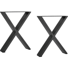 Evella Cross metal bench legs black