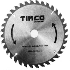 Timco 160x20 36T circular saw blade
