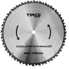 Timco 500x30 32T klapisirkkelinterä