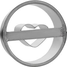 Peltityö Åkerma 5 cm round cookie tin in the center of the heart