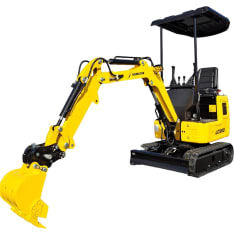 Komator LG100D 1.0T mini excavator with rubber tracks, quick coupler and three buckets