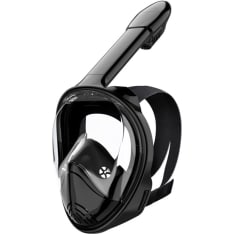 iSport Full Face musta sukellusmaski, L/XL