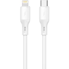 Le-On 2m Ultrasoft Type-C / Lightning 30W white charging cable