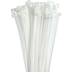 Dunwore 4.8x200 mm white PA66 100 pcs cable tie