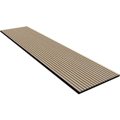 Evella Slim Line light oak wood veneer acoustic panel 2650 x 594 mm
