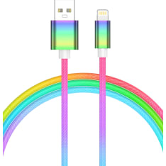 Le-On 2m multicolor USB-A / Lightning 30W charging cable