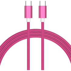 Le-On 2m braided Type-C pink charcing cable