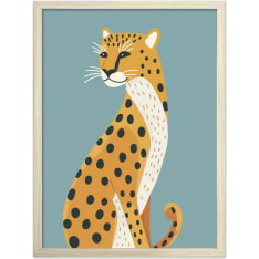 Kotoilu Leopardi 30 x 40 cm canvastaulu kehyksellä