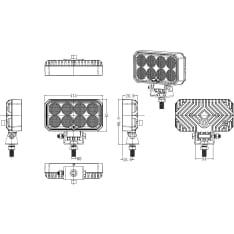 Arctic Bright rectangle 24W led work lig