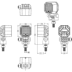 Arctic Bright Mini Square 5 W LED-työvalo