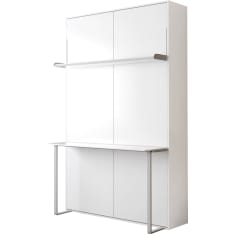 Evella Murphy fold-away bed with desk, 120 cm, white