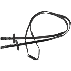 Horse Comfort antislip mustat ratsastusohjat shetlanninponille