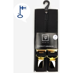 Veniz suspenders 25mm h-model, gold clips