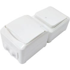 Opal IP44 pinta pistorasia ja kytkin