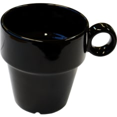 Kaisa black 260 ml stackable mug