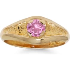 KT 81pink Kultakastesormus