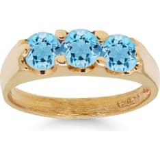 KT 6014AQUA. kultakastesormus