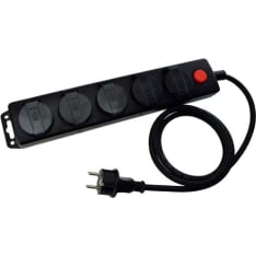 Jatkojohto 5-os IP44 3m valokytkin