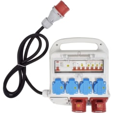 Construction site distribution box 2x16A+4 Schuko