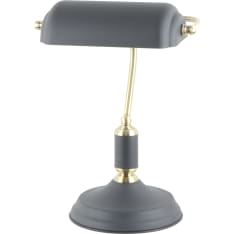 Pöytävalaisin Pankkiiri E27 musta/harjattu messinki