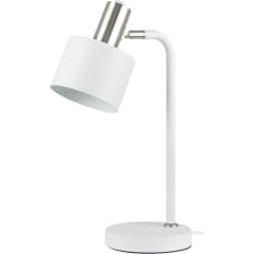 Harju white/brushed nickel table lamp