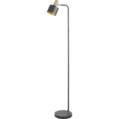 Harju black brushed brass floor lamp