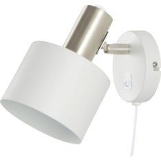 Harju white/brushed nickel wall lamp