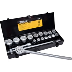 Finbullet 21-piece 3/4" socket set