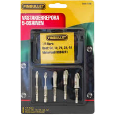 Finbullet 5-osainen 1/4" vastakierreporasarja