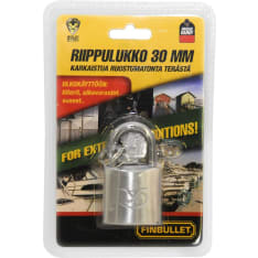 Finbullet 30 mm ruostumaton teräs riippulukko