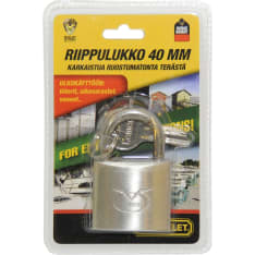 Finbullet 40 mm ruostumaton teräs riippulukko