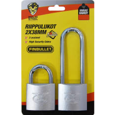 Finbullet 2x38 mm riippulukkosarja
