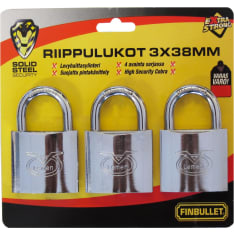 Finbullet 3x38 mm riippulukkosarja