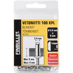 Vetoniitti alumiini 2.4x6mm vetoniitti