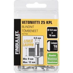 Finbullet vetonite aluminium 4.8 x 16mm
