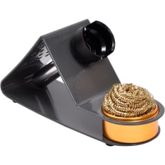Finbullet soldering iron holder with cleaning ball