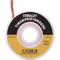 Finbullet 2,5mm x 1,5m tinanpoistonauha