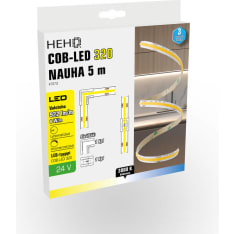HehQ COB 320 5m 110lm/m 24V 3000K led-nauha