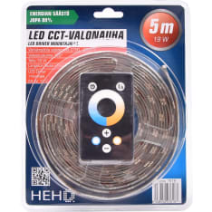 HEHQ IP44 2700K-6500K 5m himmennettävä ledvalonauha kauko-ohjaimella