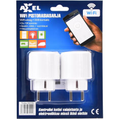 Axxel WiFi 2 kpl 16A 3680W etäohjattavat pistorasiat