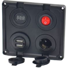 Axxel 12V 2xUSB tupakansytytin kytkinpaneeli