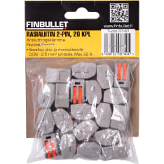 Finbullet 2-pin 20kpl rasialiitin