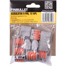 Finbullet 4-pin 12kpl rasialiitin