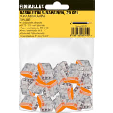 Finbullet 3-napainen 20kpl rasialiitin