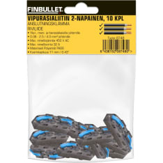 Finbullet 2PIN suora 10kpl vipurasialiitin