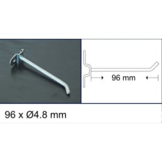 Rely Tools 5kpl työkaluseinän pitkä koukku
