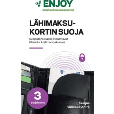 Enjoy 3 kpl lähimaksukortin RFID suoja